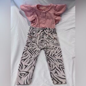 Used Jessica Simpson Pink Baby One piece romper 12M